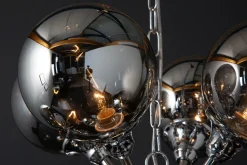 Pendelleuchte Kugel Schirme in Silber Modern Design