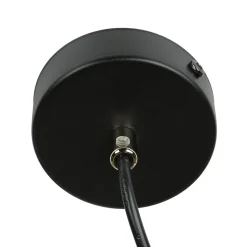 Pendelleuchte Kugelschirm Schwarz Weiß Gold E14