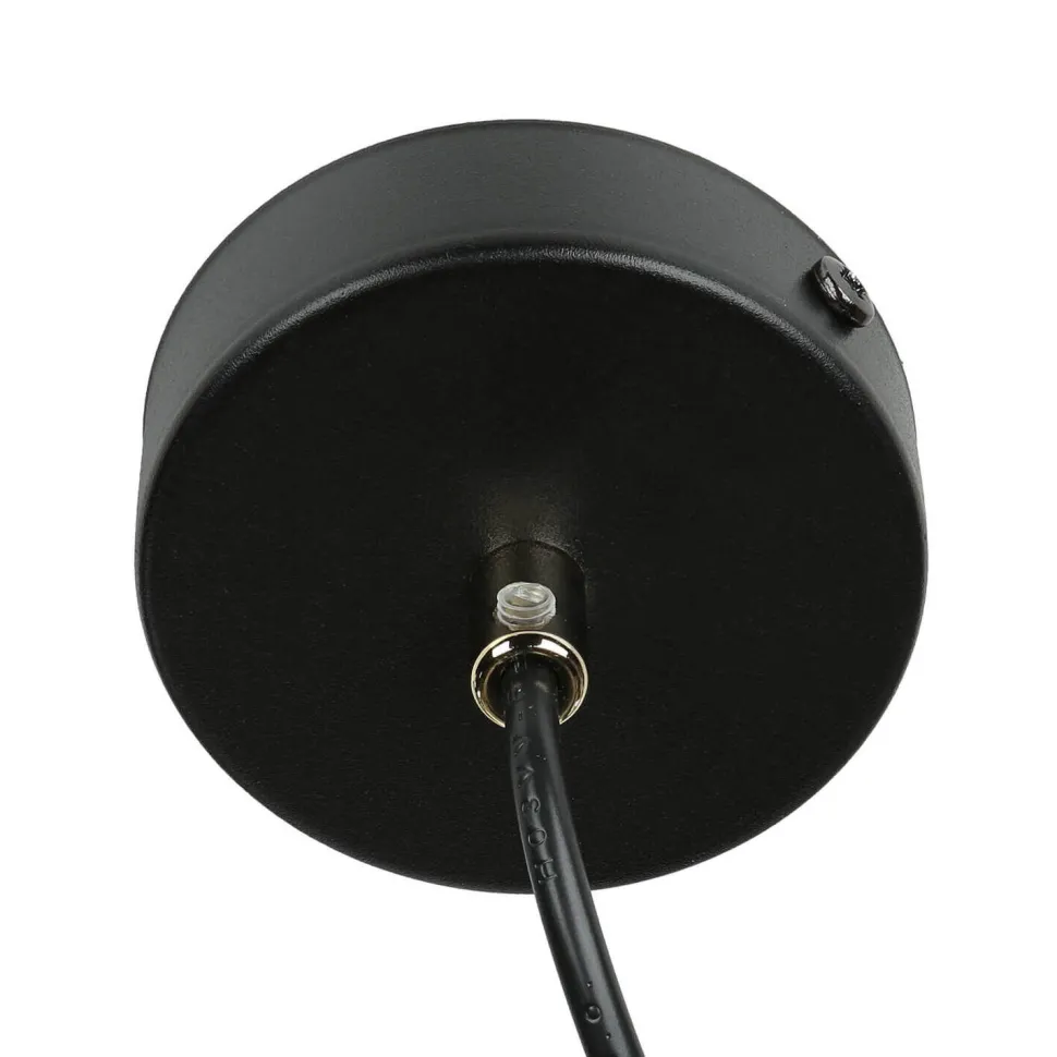 Pendelleuchte Kugelschirm Schwarz Weiß Gold E14