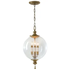 Pendelleuchte Kugelschirm Ø 30,5 cm in Antik verstellbar PALLO