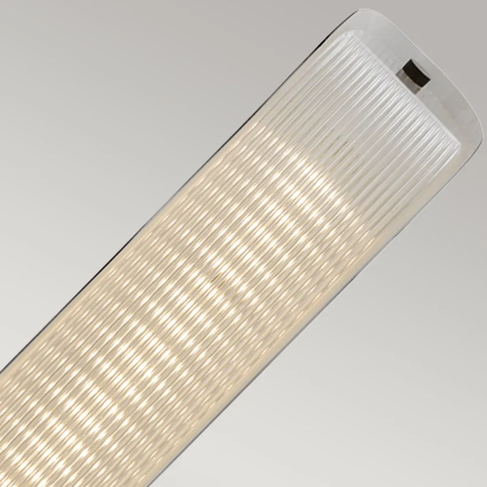 Pendelleuchte LED 116,8 cm lang Metall Glas Schwarz Modern