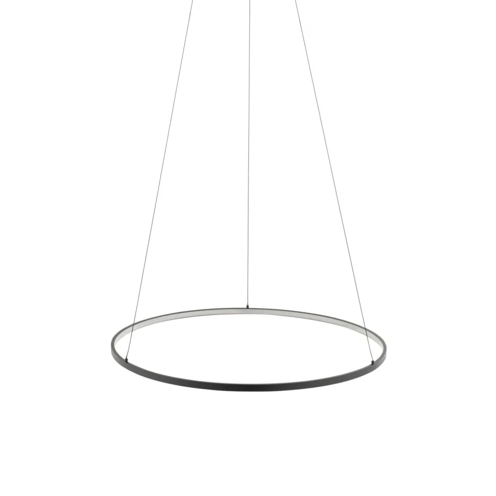 Pendelleuchte LED Schwarz 4000 K 700 lm Ø 60 cm Metall