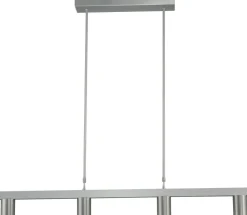 Pendelleuchte länglich Metall 4-flammig 100 cm breit