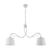 Pendelleuchte LOCOLA Weiß 2 Stoffschirme Esszimmer
