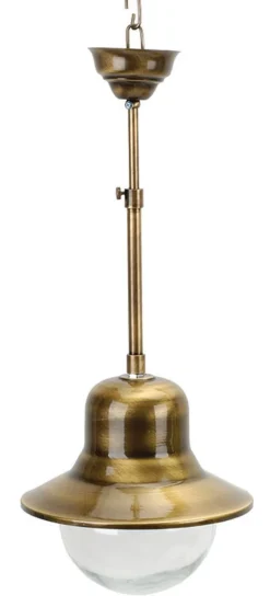 Pendelleuchte Messing Garten rund Maritim IP23