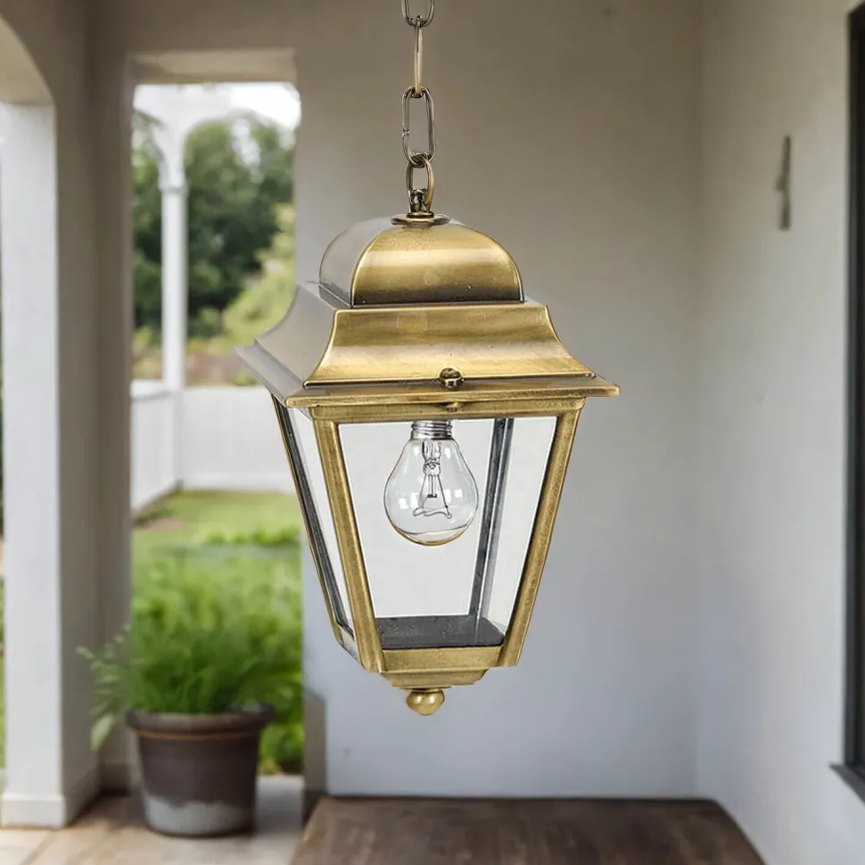 Pendelleuchte Messing IP43 Außenbereich Rustikal