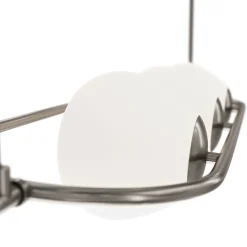 Pendelleuchte Metall Glas E14 H: max. 137 cm 3-flammig