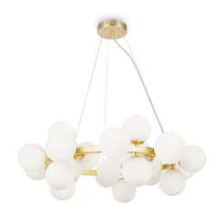 Pendelleuchte Metall Glas G9 B: 69 cm H: max. 135,4 cm