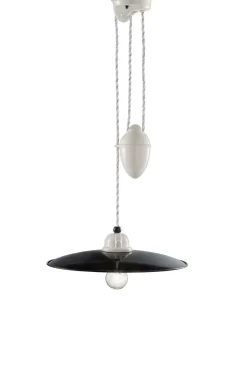 Pendelleuchte Metall Keramik E27 verstellbar Vintage