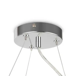 Pendelleuchte Metall Rauchglas G9 B: 67 cm Kugelschirm