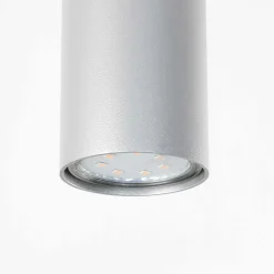 Pendelleuchte Metall Zylinder schmal Ø 5,5 cm Grau GU10