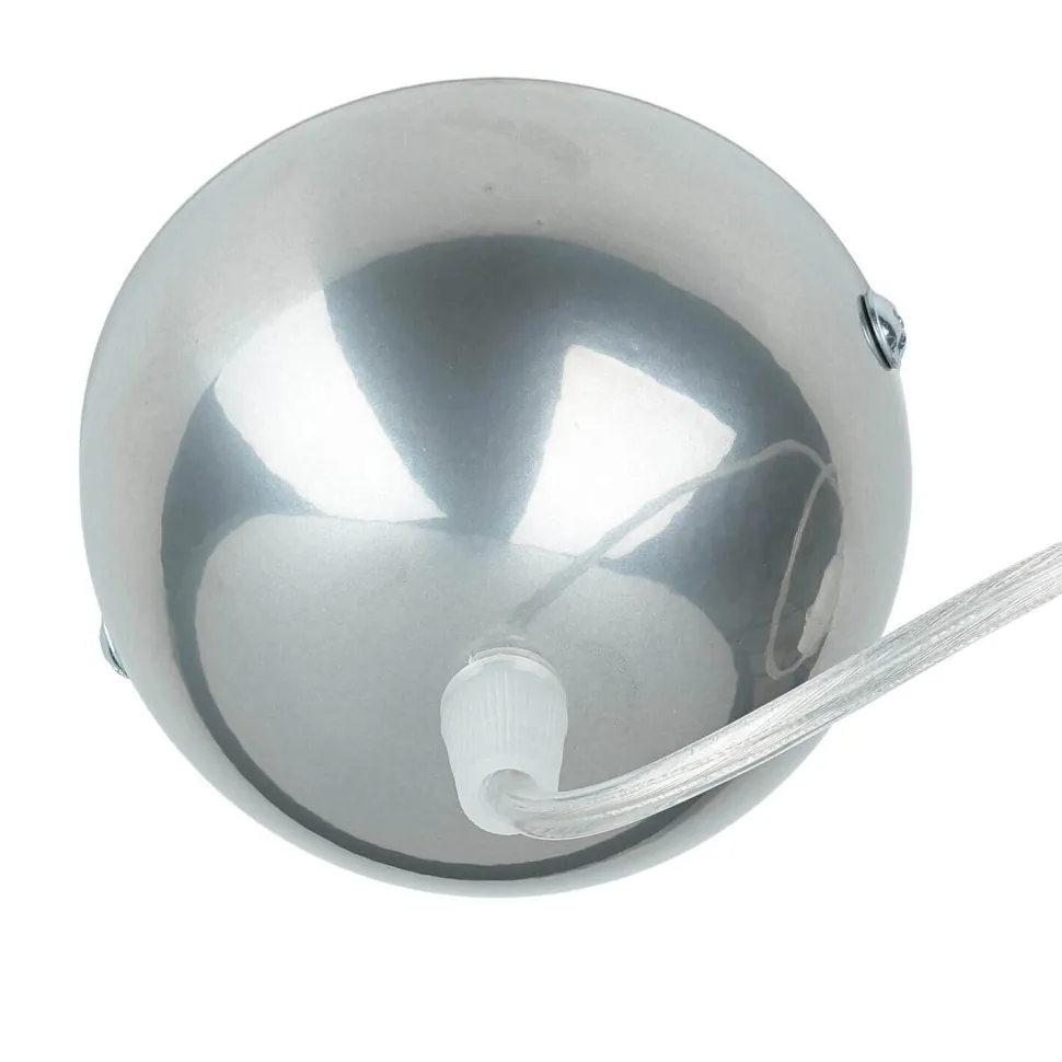 Pendelleuchte mit Glasschirm in Weiß