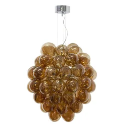 Pendelleuchte Rauchglas B: 64 cm H: max. 140 cm verstellbar