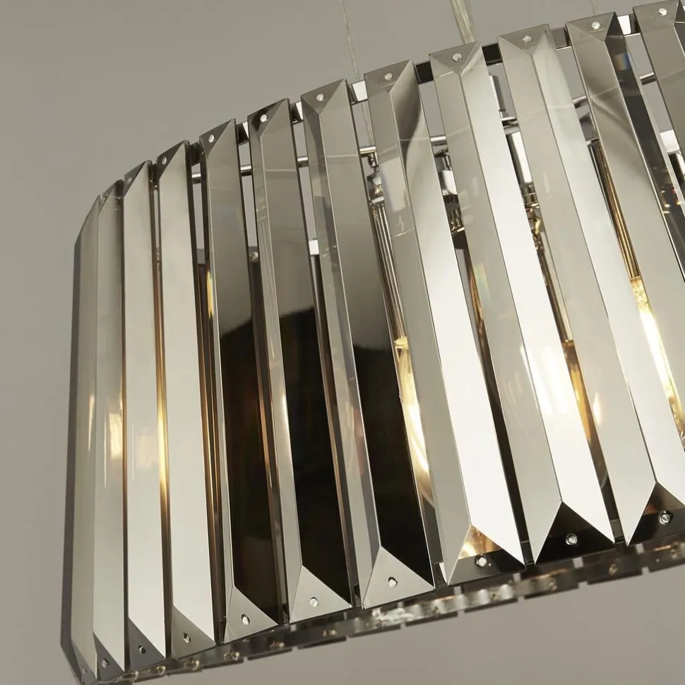 Pendelleuchte Rauchglas Kristall Ø 47 cm H: max. 150 cm