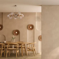 Pendelleuchte Rauchglas Metall G9 69 cm breit Modern