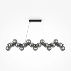 Pendelleuchte Rauchglas Metall G9 H: max. 133,9 cm