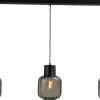 Pendelleuchte Rauchglas Metall 3-flammig E27 Esstisch