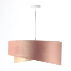 Pendelleuchte Rosa Beige Hellblau Ø 50 cm Stoffschirm E27