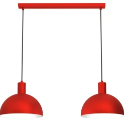 Pendelleuchte Rot Metall L:84 cm E27 Loft dekorativ