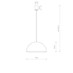 Pendelleuchte rund Ø 33 cm Braun matt Metall GX53