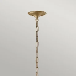 Pendelleuchte rund Ø 50,8 cm Metall E27 Vintage Weiß Bronze