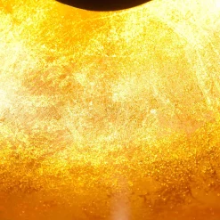 Pendelleuchte rund Ø55cm Retro Schwarz Gold