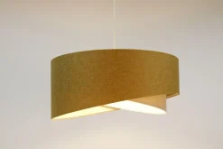 Pendelleuchte rund D: 40 cm E27 Beige Creme verstellbar