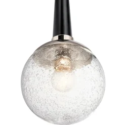 Pendelleuchte rund D: 19,5 cm E27 Kugelschirm Regenglas