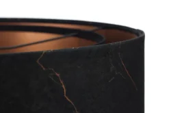 Pendelleuchte rund Stoff D: 50 cm E27 in Schwarz Kupfer