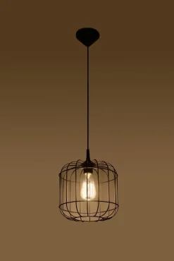 Pendelleuchte Schwarz Ø 23 cm E27 Metall MISAM