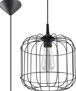 Pendelleuchte Schwarz Ø 23 cm E27 Metall MISAM