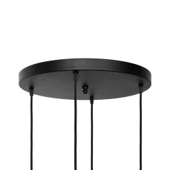 Pendelleuchte Schwarz Ø 40 cm Messing Eisen verstellbar E27