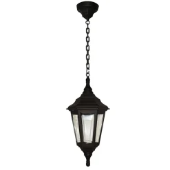 Pendelleuchte Schwarz außen Rustikal IP44 Terrasse