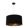 Pendelleuchte Schwarz Gold Stoff Esszimmer Retro