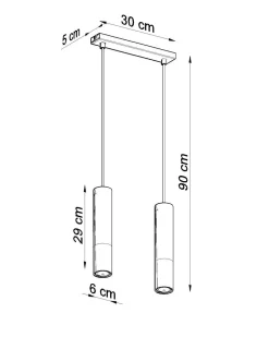 Pendelleuchte Schwarz Gold verstellbar 2-flammig GU10