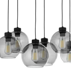 Pendelleuchte Schwarz Graphit 8xE27 Esstisch Lampe