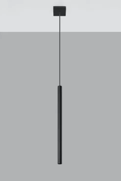 Pendelleuchte Schwarz Metall Ø2,5cm schmal G9 PETERA