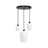 Pendelleuchte Schwarz Weiß 3-flammig E27 Ø 47,5 cm ADRIAN