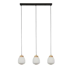 Pendelleuchte Schwarz Weiß B: 78,5 cm E14 3-flammig E14