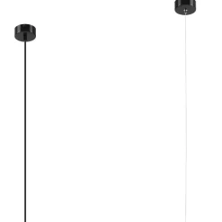 Pendelleuchte Schwarz Weiß länglich Glas Metall 2x G9