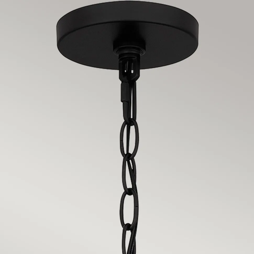 Pendelleuchte Seil Metall D: 50,8 cm H: max. 233,3 cm Boho