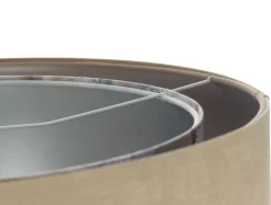 Pendelleuchte Stoff Ø 50 cm rund Velours Optik Beige Creme