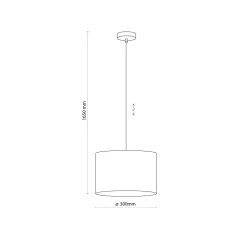 Pendelleuchte Stoffschirm Jute Ø 30 cm E27 Boho Style