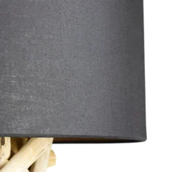 Pendelleuchte Treibholz Stoff Handarbeit Unikat PATTANI