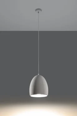 Pendelleuchte Weiß Ø 30 cm Keramik bemalbar E27 TEVEL