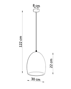 Pendelleuchte Weiß Ø 30 cm Keramik bemalbar E27 TEVEL