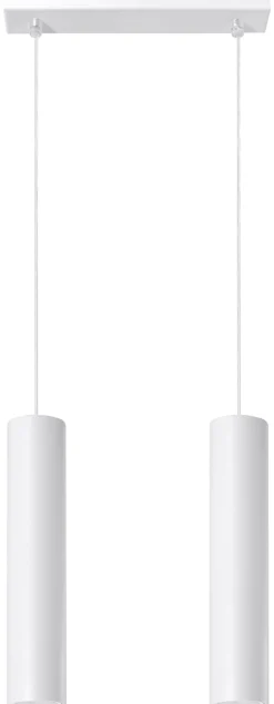 Pendelleuchte Weiß 2-flammig GU10 höhenverstellbar