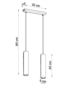 Pendelleuchte Weiß 2-flammig GU10 höhenverstellbar