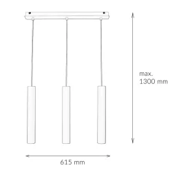 Pendelleuchte weiß 3-flammig