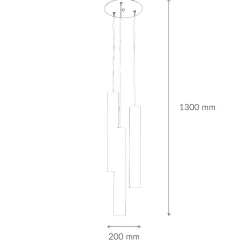 Pendelleuchte Weiß 3-flmg Wohnzimmer Lampe EYE